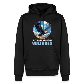 Vulture Geier - Männer Premium Bio Hoodie - Schwarz - Vorne - Nico (187cm)