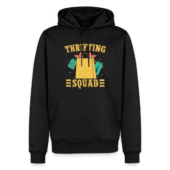 Thrift Shopper Thrifting Squad Thrift Store - Männer Premium Bio Hoodie - Schwarz - Vorne - Nico (187cm)