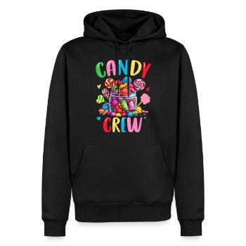 Candy Crew Sweeth Tooth confiserie Funny Candy - Sweat à capuche Premium bio Homme - noir - Devant - Nico (187cm)