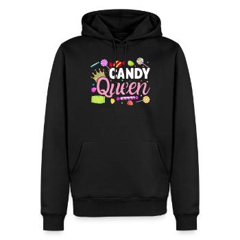 Candy Queen Confiserie Drôle Sweet Tooth Candy - Sweat à capuche Premium bio Homme - noir - Devant - Nico (187cm)