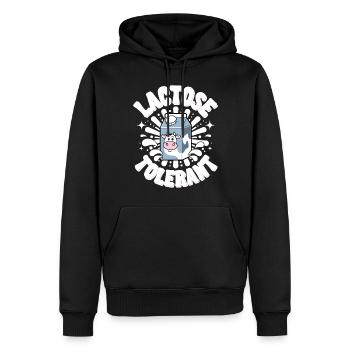 Lactose tolerant Milk lovers Lactose tolerance - Men’s Premium Organic Hoodie - black - Front - Nico (187cm)