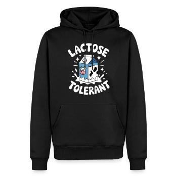 Lactose tolerant Lactose tolerance Milk lovers - Men’s Premium Organic Hoodie - black - Front - Nico (187cm)