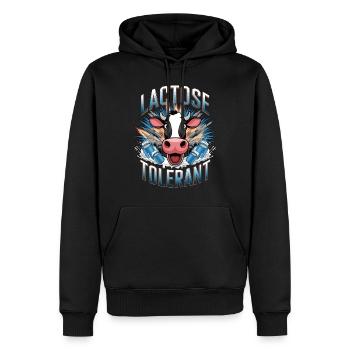 Tolérants au lactose Amateurs de lait - Sweat à capuche Premium bio Homme - noir - Devant - Nico (187cm)