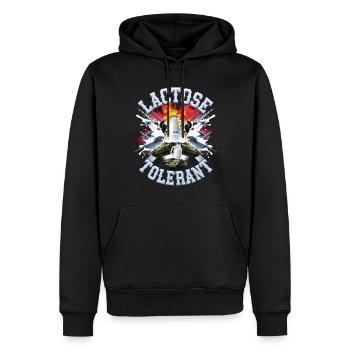 Tolérants au lactose Amateurs de lait - Sweat à capuche Premium bio Homme - noir - Devant - Nico (187cm)