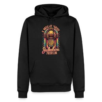 Jukebox Collector I Might Have A Jukebox Problem - Men’s Premium Organic Hoodie - black - Front - Nico (187cm)