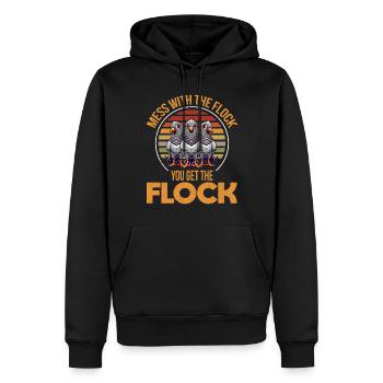 Amateurs de pigeons Pigeons Amoureux des oiseaux - Sweat à capuche Premium bio Homme - noir - Devant - Nico (187cm)