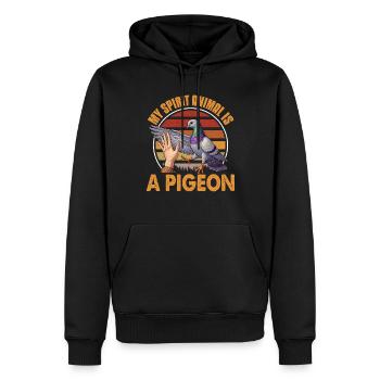 Amateurs de pigeons Pigeons Amoureux des oiseaux - Sweat à capuche Premium bio Homme - noir - Devant - Nico (187cm)