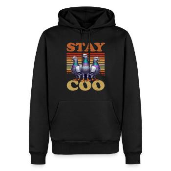 Amateurs de pigeons Pigeons Amoureux des oiseaux - Sweat à capuche Premium bio Homme - noir - Devant - Nico (187cm)