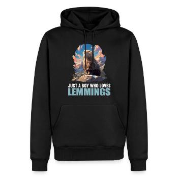 Lemmings Lemming - Men’s Premium Organic Hoodie - black - Front - Nico (187cm)