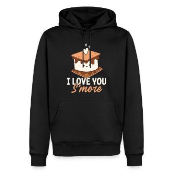 Je t’aime S’more Snacks Smores drôles de guimauve - Sweat à capuche Premium bio Homme - noir - Devant - Nico (187cm)