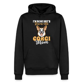 Cadeaux de corgi pour les amateurs de corgi - Sweat à capuche Premium bio Homme - noir - Devant - Nico (187cm)
