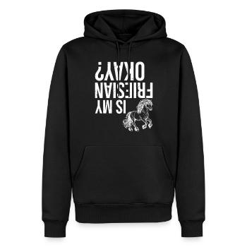 Ist Mein Friesian In Ordnung? - Männer Premium Bio Hoodie - Schwarz - Vorne - Nico (187cm)