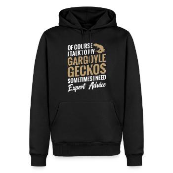 Natürlich Spreche Ich Manchmal Mit Meinem - Männer Premium Bio Hoodie - Schwarz - Vorne - Nico (187cm)