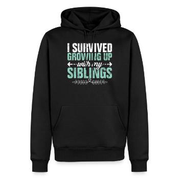 Sister Brother Matching Siblings Twins - Men’s Premium Organic Hoodie - black - Front - Nico (187cm)