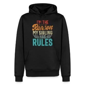 Sister Brother Matching Siblings Twins - Men’s Premium Organic Hoodie - black - Front - Nico (187cm)