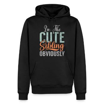 Sister Brother Matching Siblings Twins - Men’s Premium Organic Hoodie - black - Front - Nico (187cm)
