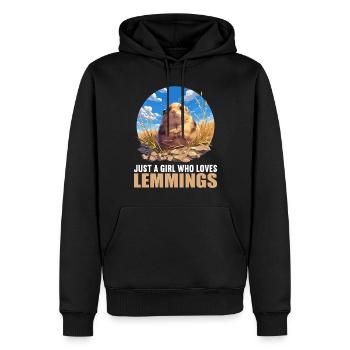 Lemmings Lemming - Men’s Premium Organic Hoodie - black - Front - Nico (187cm)