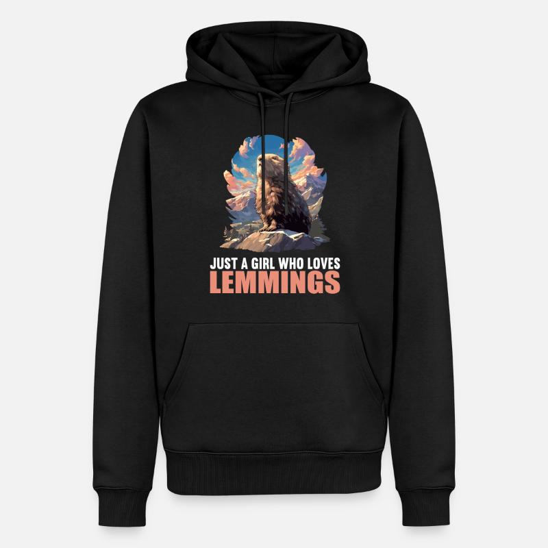 Lemminge Lemming - Männer Premium Bio Hoodie - Schwarz