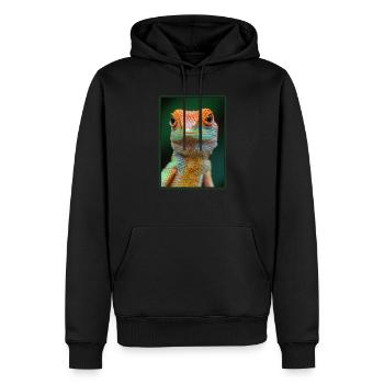 Lézards Lézard - Sweat à capuche Premium bio Homme - noir - Devant - Nico (187cm)
