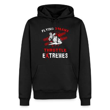 Dirtbike Rider Flying Dreams MX Motocross - Männer Premium Bio Hoodie - Schwarz - Vorne - Nico (187cm)