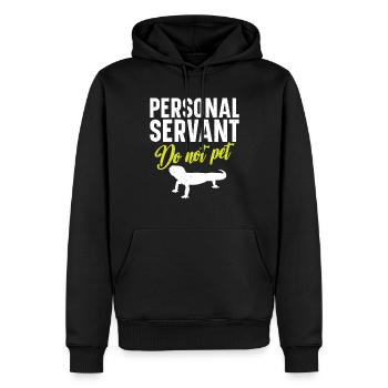 Personal Diener Streicheln Nicht - Männer Premium Bio Hoodie - Schwarz - Vorne - Nico (187cm)
