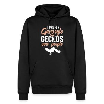 Ich Bevorzuge Gargoyle Geckos Gegenüber Menschen - Männer Premium Bio Hoodie - Schwarz - Vorne - Nico (187cm)