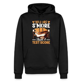 Funny Smores Craquelins Graham à la guimauve grillée - Sweat à capuche Premium bio Homme - noir - Devant - Nico (187cm)