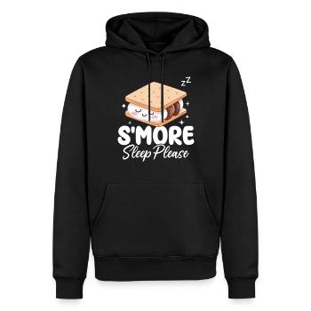 S’more Sleep Please Funny Toasted Marshmallow - Sweat à capuche Premium bio Homme - noir - Devant - Nico (187cm)