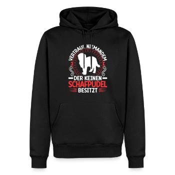 Sheep Poodle I own a herding poodle - Men’s Premium Organic Hoodie - black - Front - Nico (187cm)
