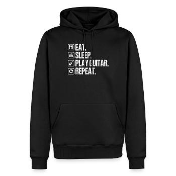 Gitarrist Gitarrist Musiker Gitarrenmusik - Männer Premium Bio Hoodie - Schwarz - Vorne - Nico (187cm)