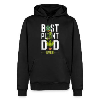 Amoureux des plantes Jardinage Papa Meilleur - Sweat à capuche Premium bio Homme - noir - Devant - Nico (187cm)