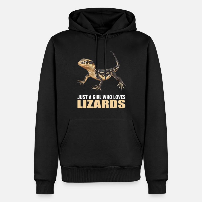 Eidechsen Eidechse - Männer Premium Bio Hoodie - Schwarz