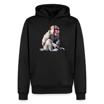 Macaque Macaque - Sweat à capuche Premium bio Homme - noir - Devant - Nico (187cm)