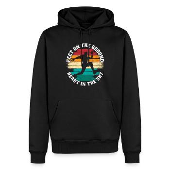 Weitsprung Weitspringen - Männer Premium Bio Hoodie - Schwarz - Vorne - Nico (187cm)
