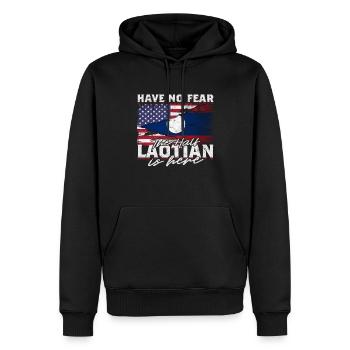 Laos Have No Feat The Half Loatian Is Here - Männer Premium Bio Hoodie - Schwarz - Vorne - Nico (187cm)