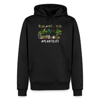 Plant Lover Gardening #Plantslife - Männer Premium Bio Hoodie - Schwarz - Vorne - Nico (187cm)