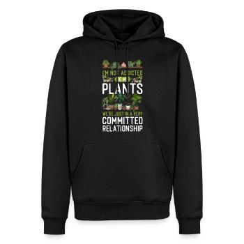 Amateur de plantes jardinage Je ne suis pas - Sweat à capuche Premium bio Homme - noir - Devant - Nico (187cm)
