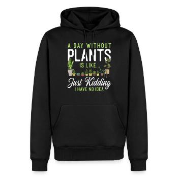 Plant Lover Gardening A Day - Men’s Premium Organic Hoodie - black - Front - Nico (187cm)