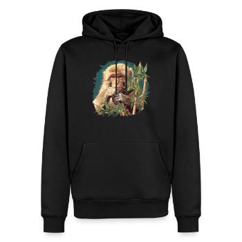 Macaque Macaque - Sweat à capuche Premium bio Homme - noir - Devant - Nico (187cm)