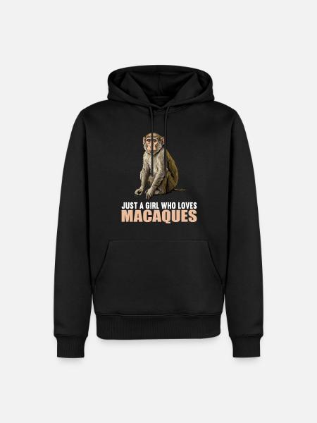 Macaque Macaque - Sweat à capuche Premium bio Homme - noir