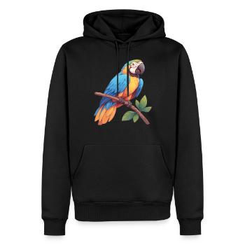 Macaw's Era - Men’s Premium Organic Hoodie - black - Front - Nico (187cm)