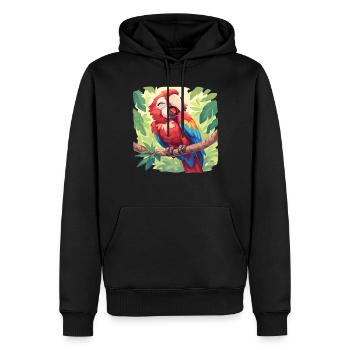 Macaw's Era - Men’s Premium Organic Hoodie - black - Front - Nico (187cm)