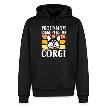 Cadeaux de corgi pour les amateurs de corgi - Sweat à capuche Premium bio Homme - noir - Devant - Nico (187cm)
