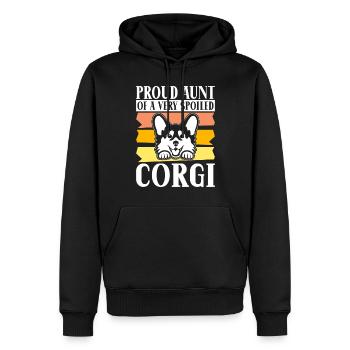 Cadeaux de corgi pour les amateurs de corgi - Sweat à capuche Premium bio Homme - noir - Devant - Nico (187cm)