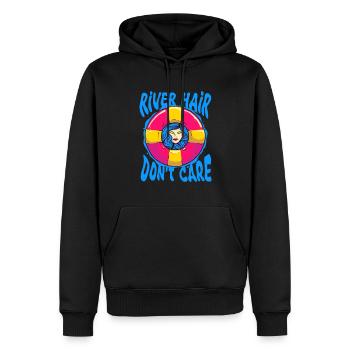 River Tubing Inner Tubing River Hair Dont Care - Männer Premium Bio Hoodie - Schwarz - Vorne - Nico (187cm)