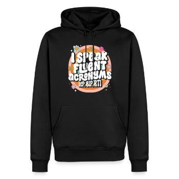 Psychologue scolaire - Sweat à capuche Premium bio Homme - noir - Devant - Nico (187cm)