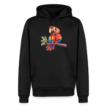 Macaw's Era - Men’s Premium Organic Hoodie - black - Front - Nico (187cm)