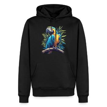 Macaw's Era - Men’s Premium Organic Hoodie - black - Front - Nico (187cm)