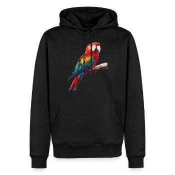 L’ère de l’ara - Sweat à capuche Premium bio Homme - noir - Devant - Nico (187cm)