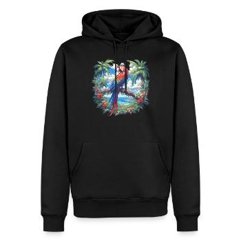Macaw's Era - Men’s Premium Organic Hoodie - black - Front - Nico (187cm)